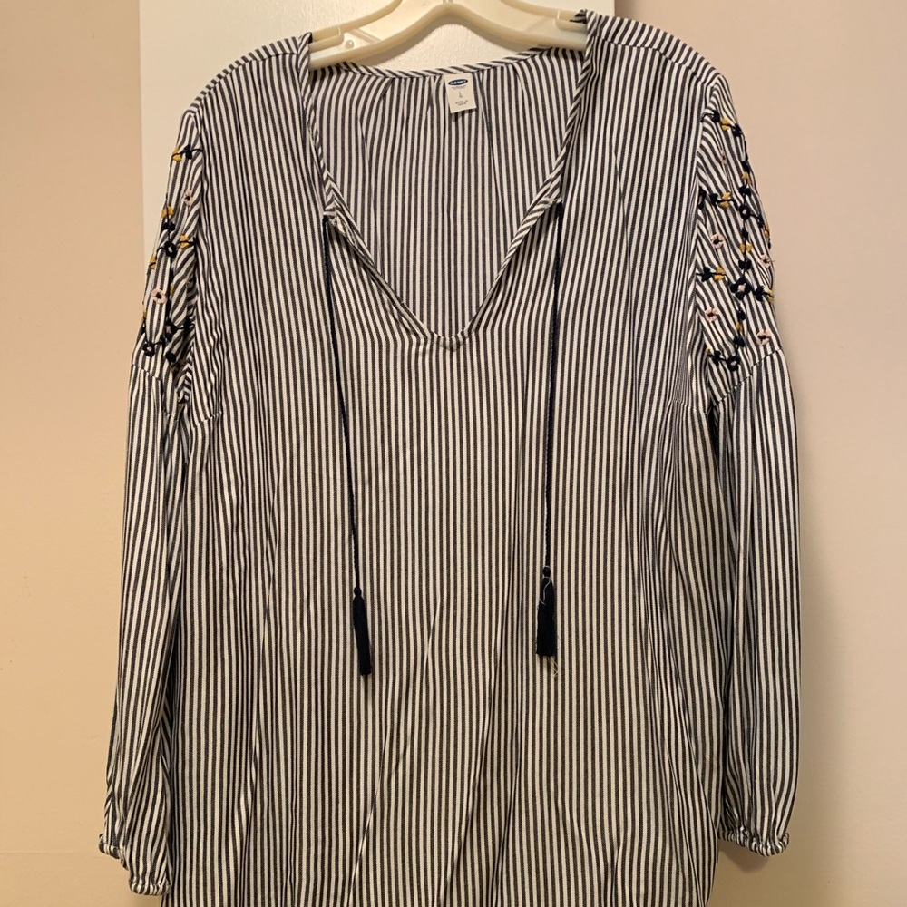 Old navy pinstripe boho dress